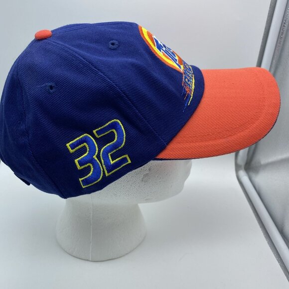 Tide Racing Blue Orange 32 Adjustable Adult Baseball Cap Hat Hook-Loop Downey - Picture 3 of 14